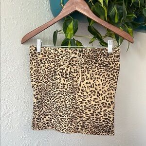 Leopard Print Mini Skirt